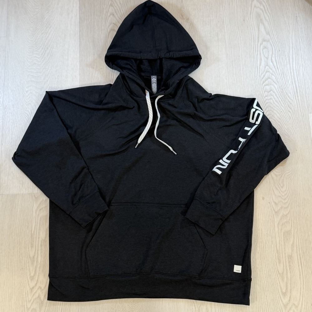 Vuori Halo Essential Hoodie Women's Black  DreamKnit Pullover VW279 Medium